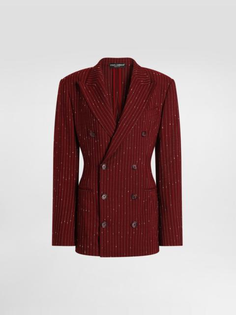 Dolce & Gabbana Double-breasted pinstriped taormina jacket