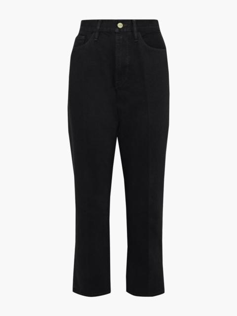 FRAME Le Piper cropped high-rise straight-leg jeans