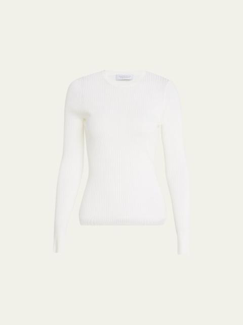 GABRIELA HEARST Browning Cashmere Ribbed Top