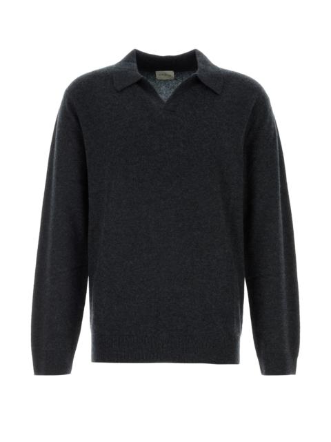 LE KASHA Midnight blue cashmere Gibson sweater