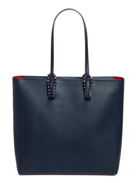 Christian Louboutin Christian Louboutin Cabata Soft Calfskin Leather Tote Bag in Zaffiro/Silver at Nordstrom