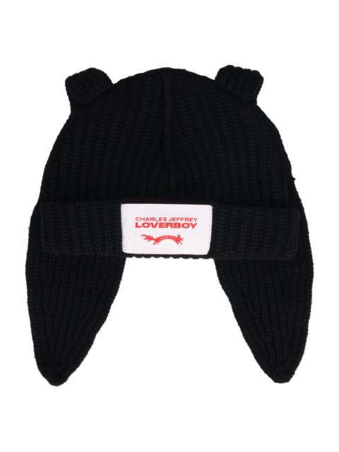 CHARLES JEFFREY LOVERBOY CHUNKY RABBIT BEANIE (BLACK)
