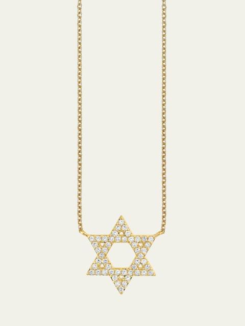 SYDNEY EVAN 14K Yellow Gold and Diamond Star of David Necklace