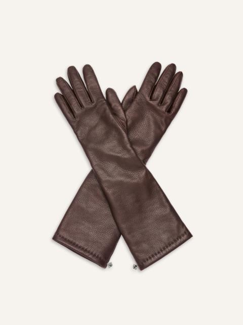MAGDA BUTRYM Leather gloves in brown