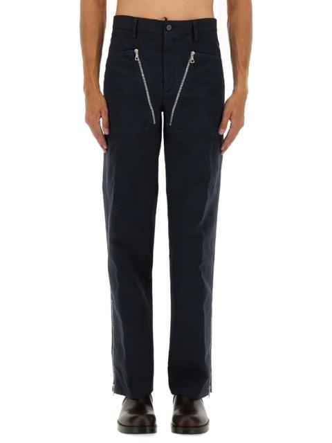 Dries Van Noten COTTON PANTS WITH DOUBLE ZIPPER