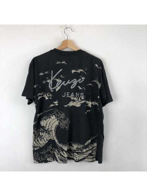 Other Designers Vintage - Vintage Kenzo Jeans Allover Print Shirt (A59)