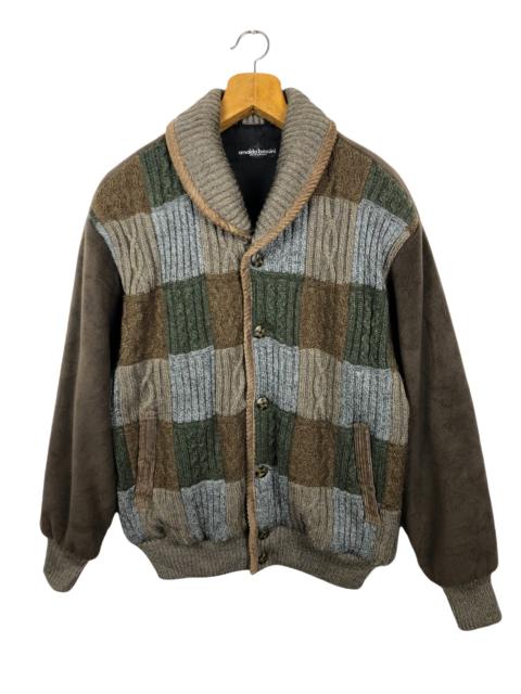 Other Designers Italian Designers - Arnaldo Bassini Checked Knit Button Jacket