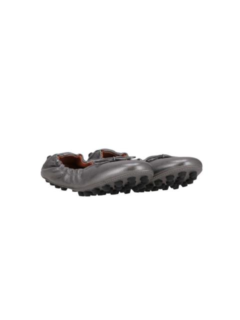 Tod's Tods Womens Silver Ballerina, Size 8.5