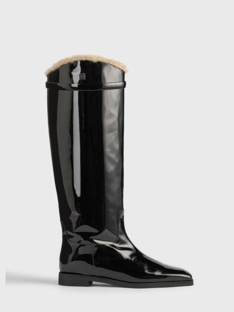 TOTEME Shearling riding boots black/beige