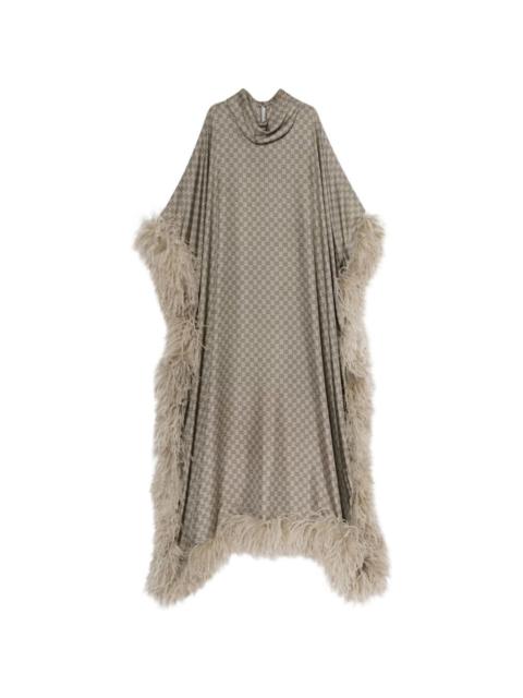 GUCCI Gucci Women Printed Silk Long Kaftan Dress
