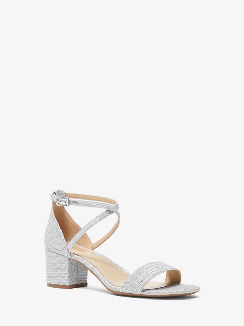 MICHAEL KORS Serena Flex Glitter Chain-Mesh Sandal