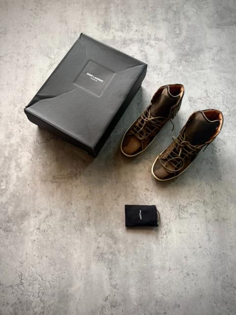 SAINT LAURENT Saint Laurent Paris 15SS SL/18H Camouflage High-Top Sneakers by Hedi Slimane