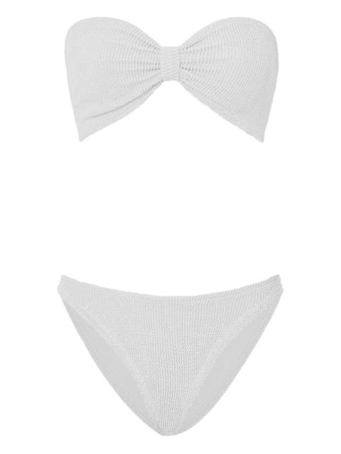 Hunza G Hunza G Jean Crinkle-effect Bandeau Bikini Set