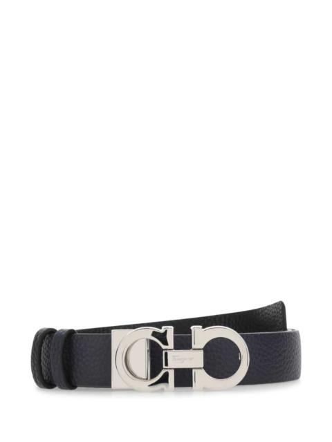 FERRAGAMO Salvatore Ferragamo Women Midnight Blue Leather Reversible Belt