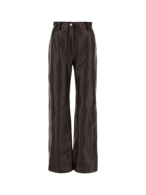 MAGDA BUTRYM Magda Butrym Woman Dark Brown Leather Pant