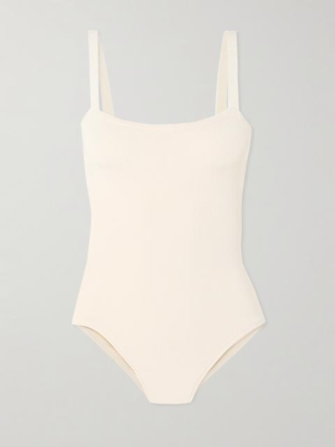 CALLE DEL MAR Ribbed-knit Bodysuit