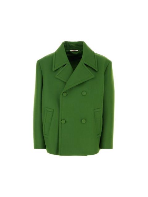 Valentino Valentino Garavani Men Double-Breasted Long-Sleeved Peacoat
