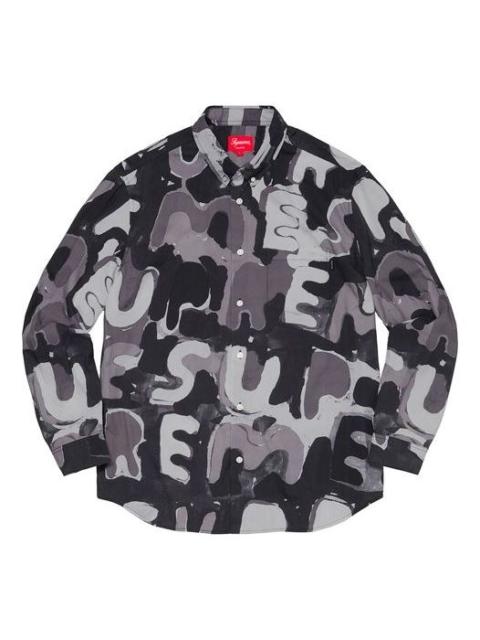 Supreme Supreme Painted Logo Shirt 'Black Grey' SUP-SS20-600