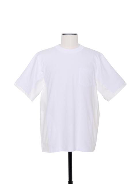 sacai Light Weight Denim x Cotton Jersey T-Shirt