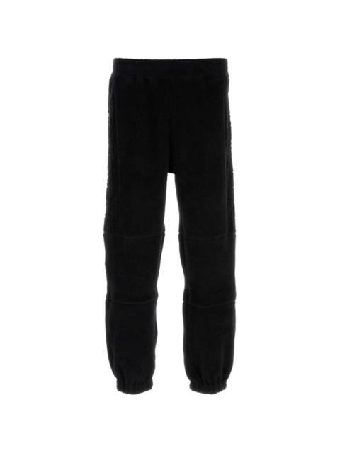 elasticated-waistband terry-cloth track pants