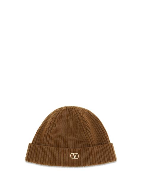 Valentino Valentino Garavani Men Vlogo Beanie In Cashmere