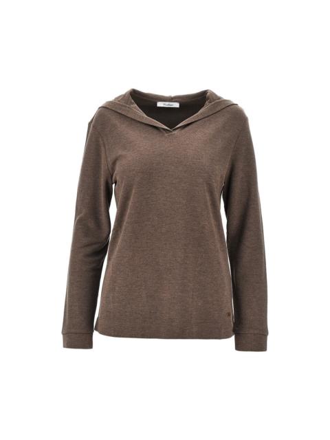 Max Mara Max Mara Silk-blend Hoodie Brown Women