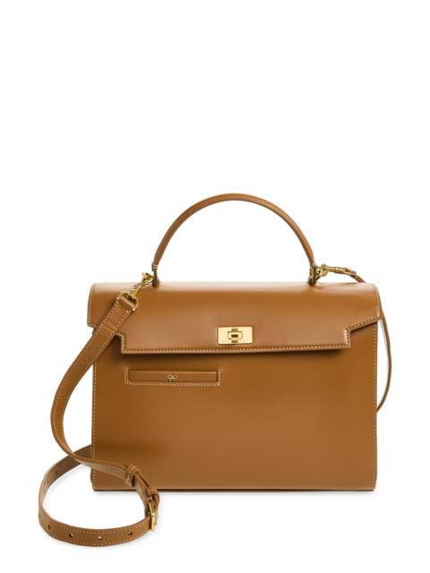 Anya Hindmarch Anya Hindmarch Mortimer Leather Top Handle Bag in Pecan at Nordstrom