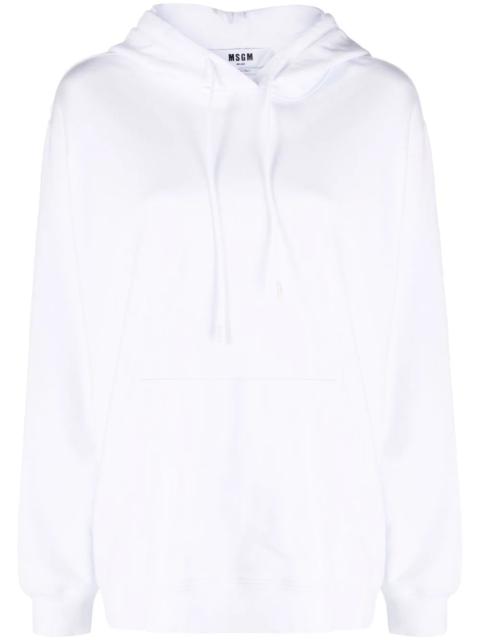 MSGM logo-print cotton hoodie