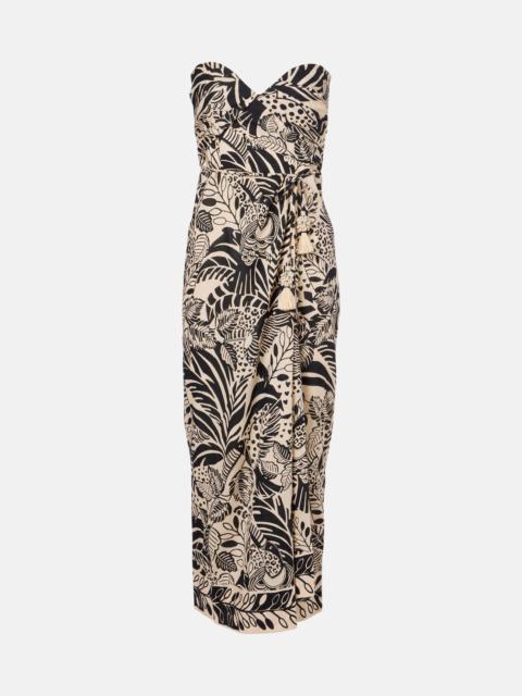 Poupette St Barth Collina printed cotton midi dress