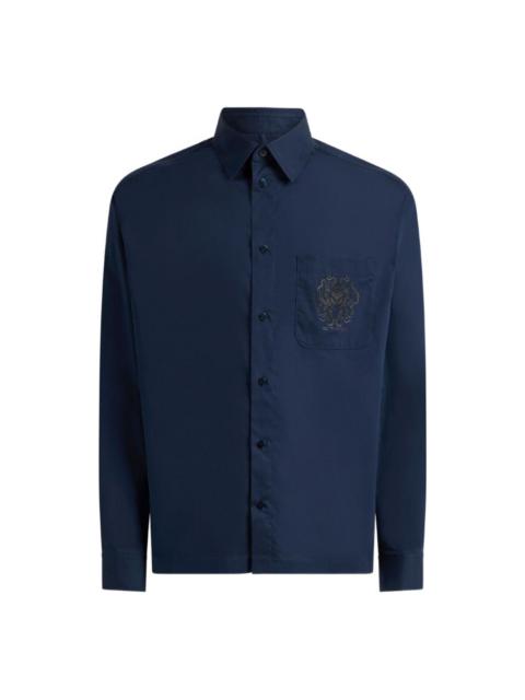 logo-embroidered shirt