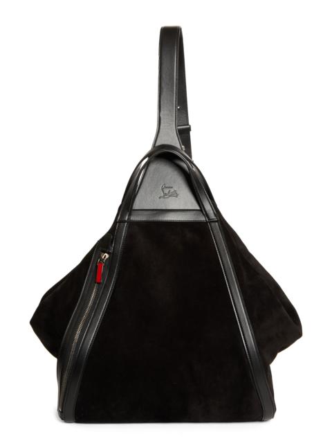 Christian Louboutin Christian Louboutin Crosta Pyramid Hobo Sling Bag in Black at Nordstrom