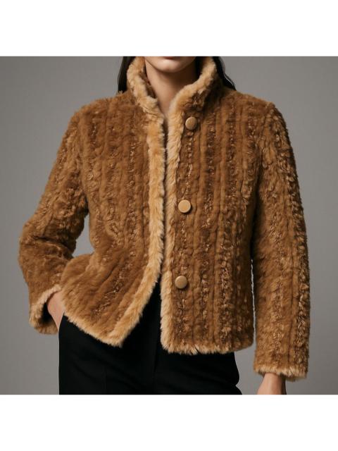 BALMAIN REVERSIBLE MONOGRAM FUR JACKET