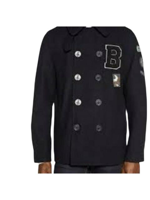Other Designers ZARA MAN Wool Heavy Peacoat With Patches S Size