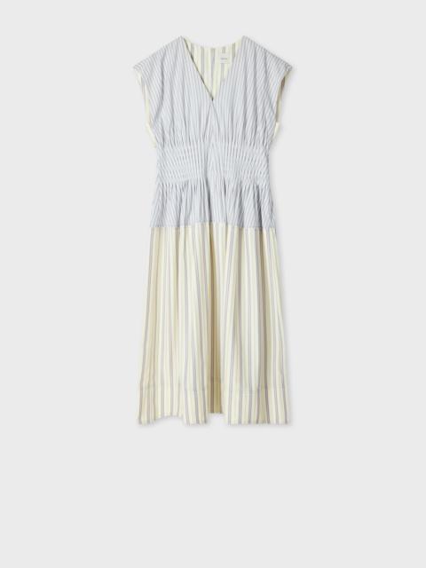 Paul Smith Women's Contrast Stripe Shirred Midi Dress