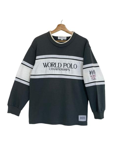 Other Designers U.S. Polo Assn. - Vintage 90s World Polo Colour Block Crewneck Sweatshirt