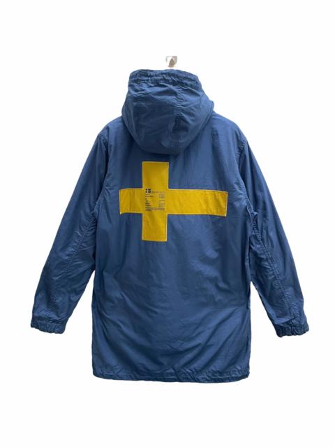 Other Designers Archival Clothing - 🔥SUNNY CLOUDS Sweden Population Flag Logo Hoodie Jacket