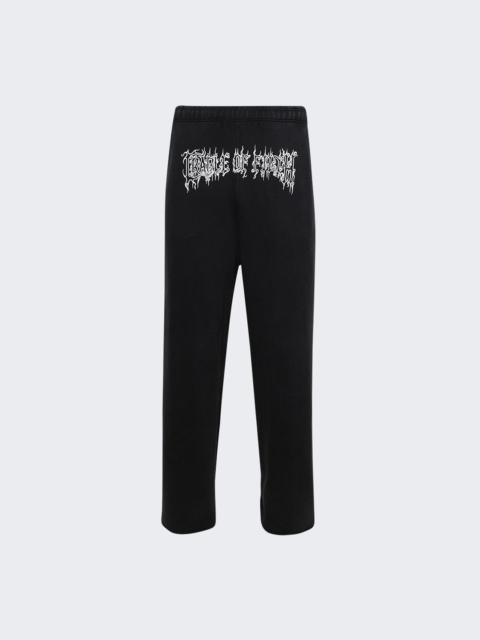 VETEMENTS Logo Baggy Sweatpatns Washed Black