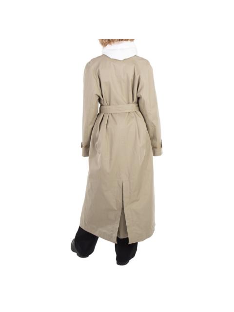 BALENCIAGA Balenciaga Ladies Military Beige Belted Cotton Trench Coat, Brand Size 34 (US Size 0)