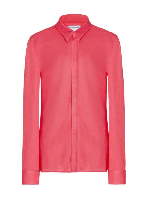 Bottega Veneta Collared Jersey Sable Shirt pink
