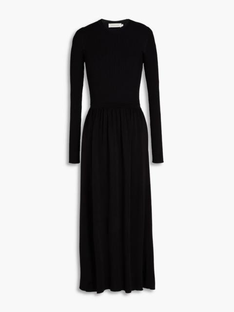 Zimmermann Ribbed-knit midi dress