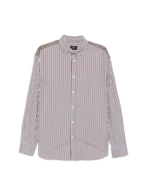 We11done STRIPED BUTTON-DOWN SHIRT