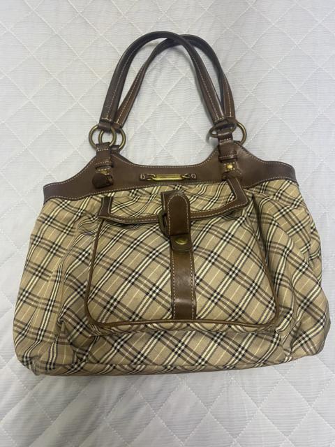 Burberry Vintage - BURBERRY BLUE LABEL NOVA CHECK CANVAS MIX LEATHER HANDBAG