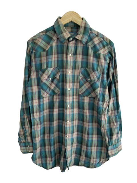 Other Designers Vintage - Pendleton High Grade Western Wear Plaid Shirt Pearl Snap