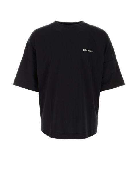 Palm Angels Man Black Cotton Oversize T-Shirt