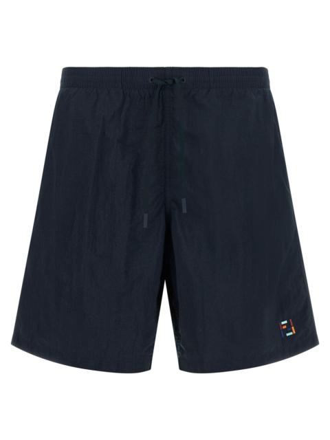 FENDI Fendi Men 'Ff Stitching' Nylon Swimsuit