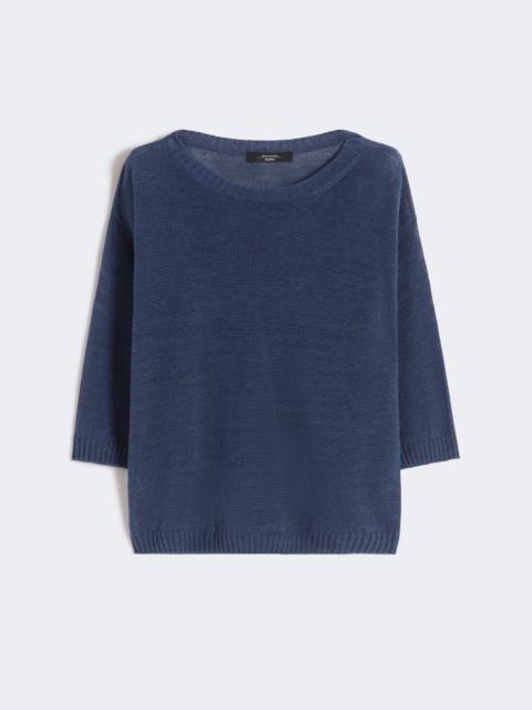 WEEKEND Max Mara Linen yarn oversize jumper - NAVY