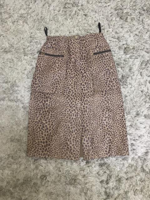 Other Designers Vintage Leopard Print Midi Skirt