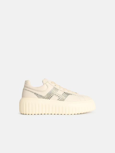 HOGAN 'H-STRIPES' GREY LEATHER SNEAKERS