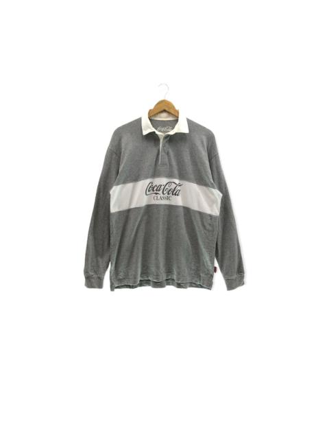 Other Designers Coca Cola Long Sleeve Rugby Polo Shirt Jersey
