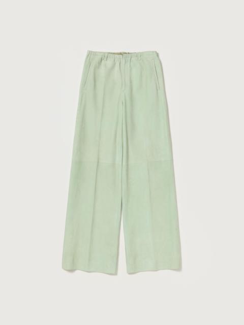 AURALEE SILKY GRAIN SUEDE DRAWSTRING PANTS